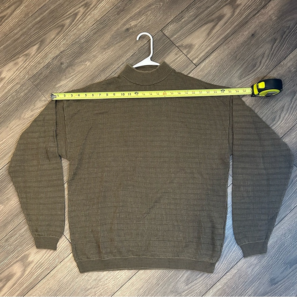 Pronto Uomo Men’s Brown Ribbed Sweater